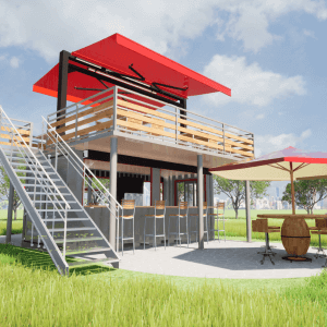 Container pop up cafe