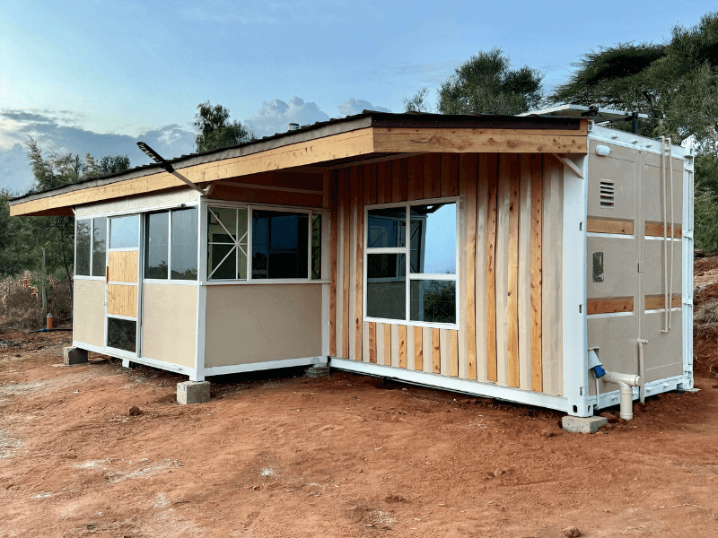 40ft Container Home with prefab extension